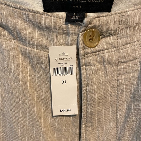 NWT Mens’ linen shorts. Banana Republic Factory - Picture 4 of 6